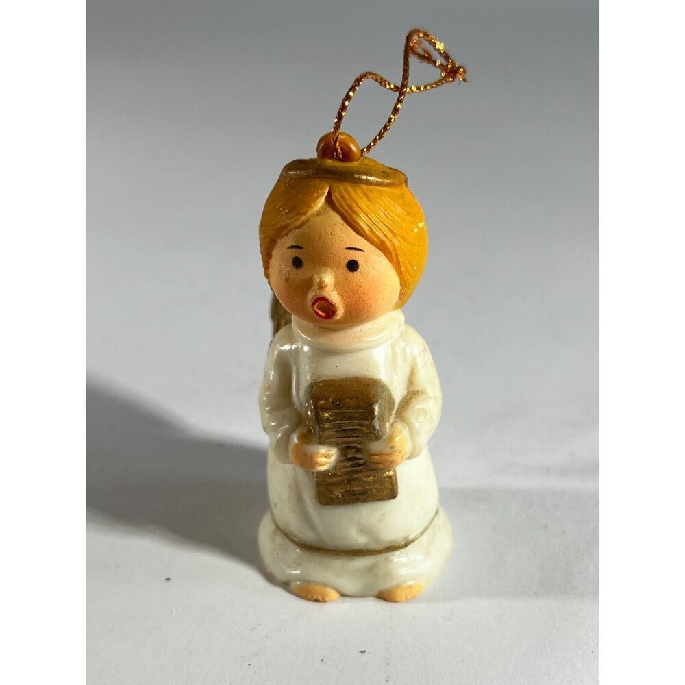 Vintage Christmas Ornament Singing Choir Angel Halo Choir